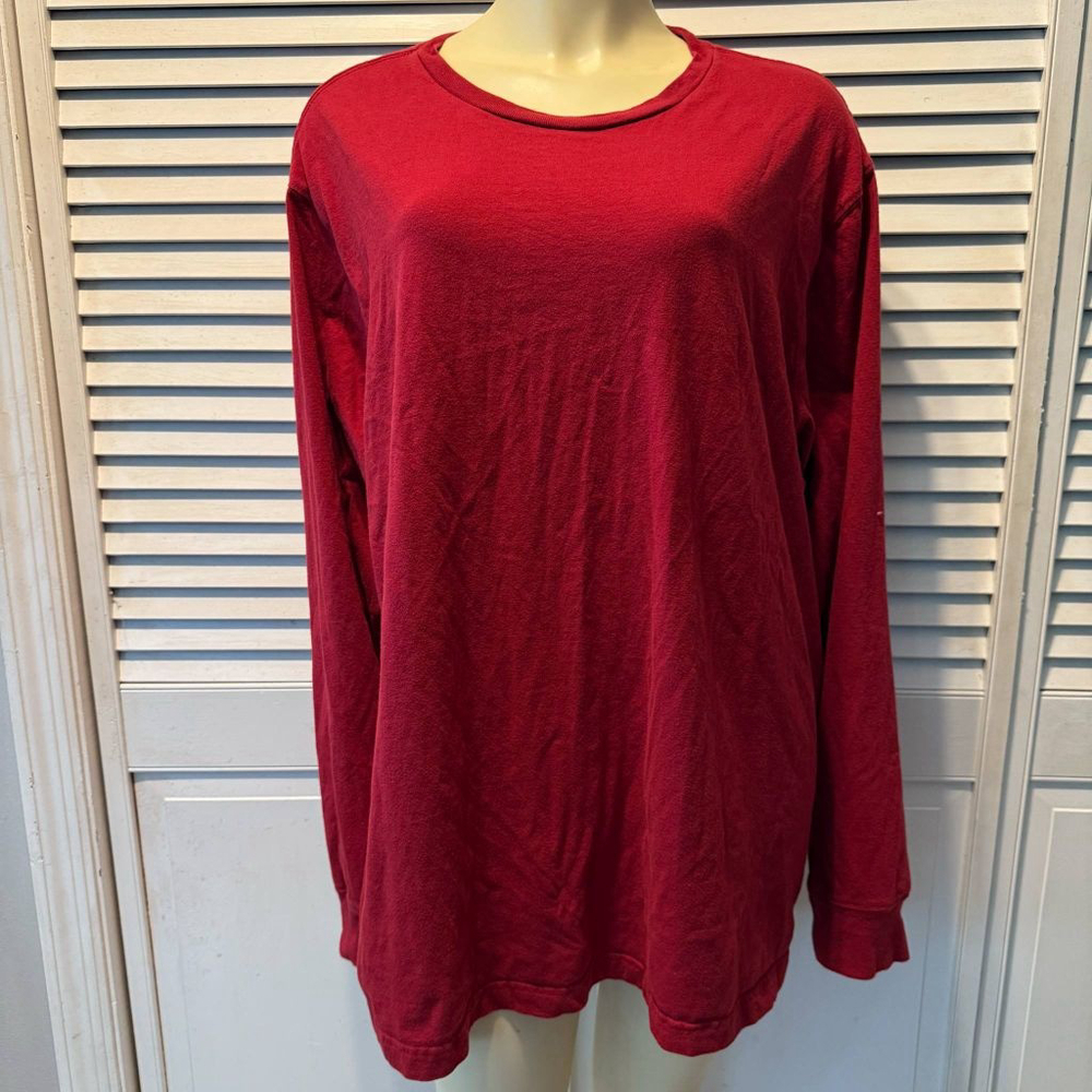 Men's George T-Shirt 3XL Red Long Sleeve